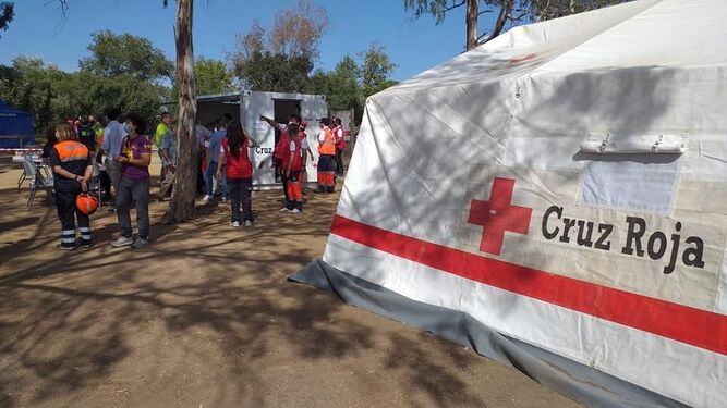 Campamento de Cruz Roja.
