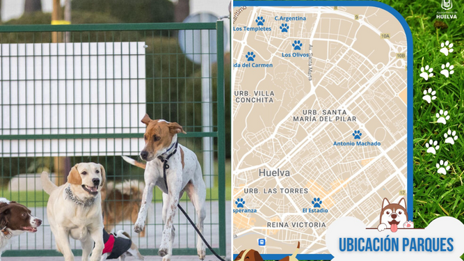 ¿Tienes perro? Este es el mapa de los 10 parques caninos de Huelva donde podrás pasear con tu mascota